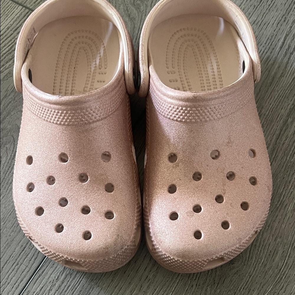 CROCS Kids Sparkly Pink Sandals